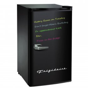 Frigidaire 3.2 Cu ft Retro Dry Erase Compact Refrigerator, (EFR331-BLACK), Black