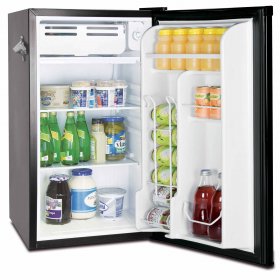 Frigidaire 3.2 Cu. ft. Retro Compact Refrigerator with Side Bottle Opener EFR376, Black