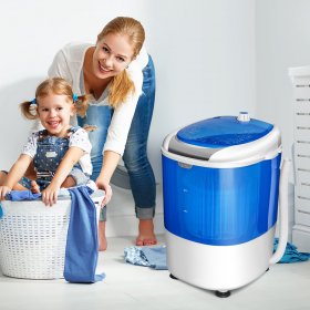 Costway 5.5lbs Portable Mini Compact Washing Machine Electric Laundry Spin Washer Dryer
