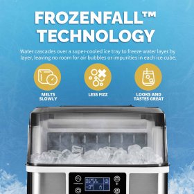 Newair Countertop Clear Ice Maker, 45 lbs. of Ice a Day - NIM045SS00