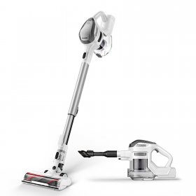 Moosoo M8 4 in 1 Stick Vacuum Cleaner, Lightweight Cordless Vacuum for Hard Floor Carpet Pet Hair, White