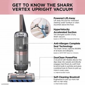 Shark AZ2002 Vertex DuoClean Engage Upright Vacuum with Powered Lift-away and Self-Cleaning Brushroll