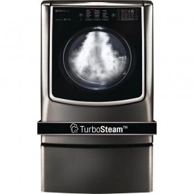 LG DLGX9501K 9.0 cu. Ft. Black Stainless Front Load Gas Dryer with TurboSteam