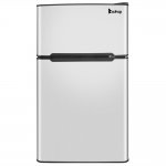 Mini Fridge, Low Noise Dorm Refrigerator with freezer, 2 Door Beverage Refrigerator with Capacity of 90L/3.2CU.FT for Kitchens, Small Apartments, Mini Bars, Offices, Tiny Homes, Cabins and RVs, Q1002