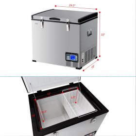 Costway 63-Quart Portable Electric Car Cooler Refrigerator / Freezer Compressor Camping