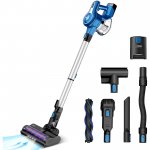 INSE Cordless Vacuum Cleaner, 23Kpa 250W Brushless Motor Stick Vacuum, up to 45 Mins Max Runtime, 10-in-1 Lightweight Handheld for Carpet Hard Floor Pet Hair, Blue