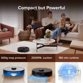 Roborock S7 Robot Vacuum Cleaner with Sonic Mopping, Strong 2500 Suction Multi-Level Mapping, Plus App and Voice Control Robot Mop