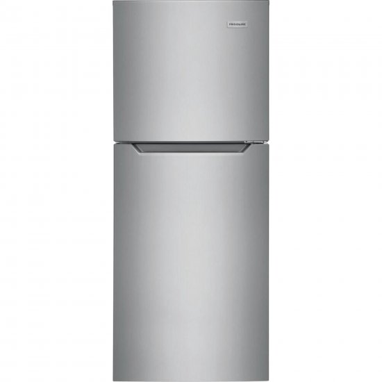 Frigidaire FFET1022UV 24\" Top Freezer Refrigerator with 10.1 cu. ft. Capacity, Store-More Humidity-Controlled Crisper Drawers, Frost-Free and Ready-Select Electronic Temperature Controls, in Stainless