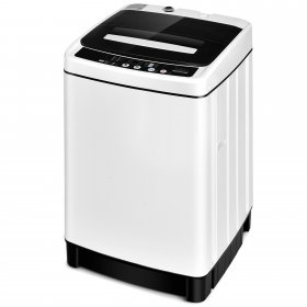 Costway Full-Automatic Washing Machine 1.5 Cu.Ft 11 LBS Washer & Dryer White