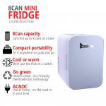 Clearance! Mini Fridge, Electric Cooler & Warmer (6Liter/8Can) Portable Compact Personal Fridge, Desk Accessories Mini Refrigerator for Women Office, Car, Trip, Outdoor, Dorm, Apartment, S11387