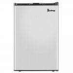 Ktaxon 3.0 Cu ft Stainless Steel Single Door Mini Upright Fridge, Gray