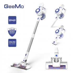 GeeMo Stick Vacuum, 4 in 1 Cordless Vacuum Cleaner with 150w Powerful Suction, Ergonomic Design, Ideal for Hardwood Floor, Pet Hair, Carpet, Car