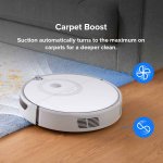 Roborock E5 Mop Robot Vacuum and Mop, 2500Pa Strong Suction Robotic Vacuum Cleaner, APP Control(White)