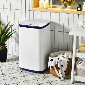 Costway 7.7 lbs Compact Full Automatic Washing Machine W/Heating Function Pump