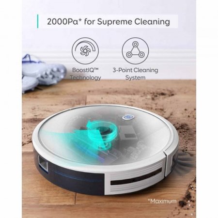 eufy BoostIQ RoboVac 11S MAX, Robotic Vacuum Cleaner, 2000Pa Suction, Quiet, Self-Charging, White