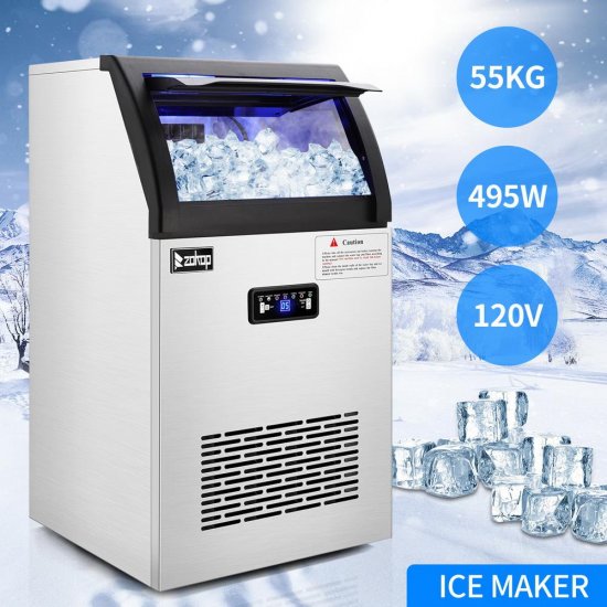 Ktaxon 120V/60Hz Automatic Ice Machine for Restaurant Bar Cafe