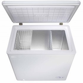 Danby DCF055A2WDB-3 5.5 cu. ft. Chest Freezer, Garage Ready White Deep Freezer with Basket, Perfect for Dorm, Mud Room, Basement, Kitchen
