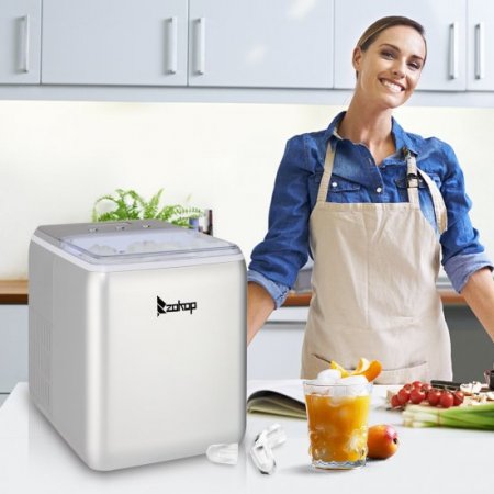 Ktaxon Portable Countertop Ice Maker Machine 44lbs/24h Self-Clean Function