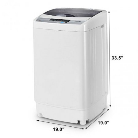 Portable Compact Washing Machine 1.34 Cu.ft Spin Washer Drain Pump 8 Water Level