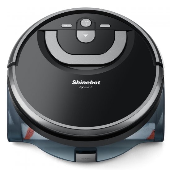 ILIFE Shinebot 400S Mop Robot, Wet Scrubbing & Floor Washing XL Water Tank Zig-Zag Path for Hard Floor