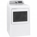 GE GTD84GCSNWS 27" Energy Star Front Load Gas Dryer with 7.4 cu. ft. Capacity 13 Cycles HE Sensor Dry and WiFi Connect in White