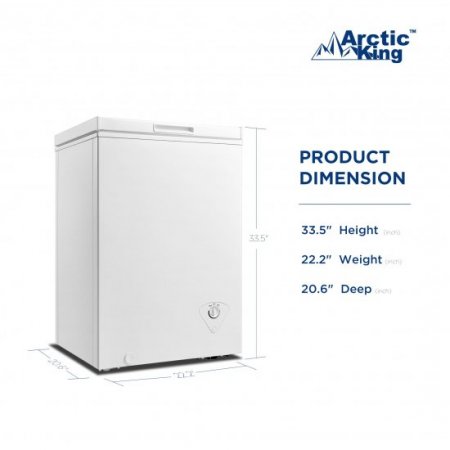 Arctic King 3.5 Cu.ft Chest Freezer, White