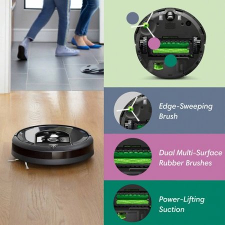 iRobot Roomba i7 (7150) Robot Vacuum- Wi-Fi Connected, Smart Mapping, Works with Google Home, Ideal for Pet Hair, Carpets, Hard Floors