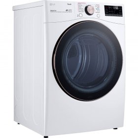 LG DLGX4001W 7.4 Cu. Ft. White Ultra Large Capacity Smart Front Load Gas Dryer
