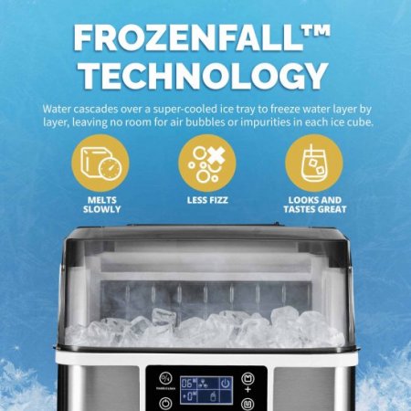 Newair Countertop Clear Ice Maker, 45 lbs. of Ice a Day - NIM045SS00