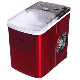 Frigidaire Stainless-Steel 26-lb. Bullet-Shaped Ice Maker - Red