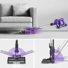 INSE 23Kpa Cordless Vacuum 10-in-1 Lightweight Stick Vacuum Cleaner with 250W Brushless Motor
