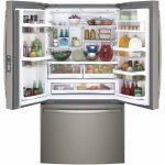 GE Profile PWE23KMKES 23 Cu. Ft. Slate Counter-Depth French Door Refrigerator