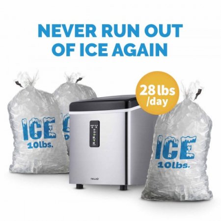 NewAir 28 lb., Portable Stainless Steel Ice Maker