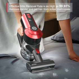 MOOSOO Cordless Vacuum Cleaner 23000Pa Stick Vacuum with 300W Brushless Motor, 9-in-1 Lightweight Portable Vacuums Multi-attachments for Hard Floor, Carpet, Tile
