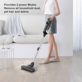 GeeMo 21Kpa Stick Vacuum Cleaner, Lightweight 4-in-1 Cordless Vacuum with Large Dust Cup, for Hard Floor, Carpet, Pet Hair , Black