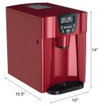 Costway 2 In 1 Ice Maker Water Dispenser Countertop 36 lbs. Per 24 Hours LCD Display Portable Red