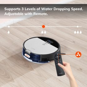 ILIFE V8s-W, Robot Vacuum and Mop 2 in 1, Route Planning, Tangle Free for Pet Hair, XL 750ml Dustbin