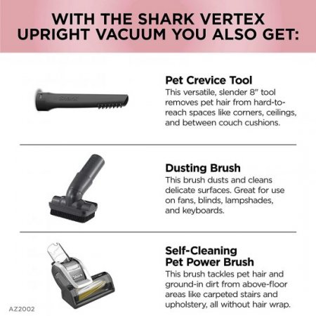 Shark AZ2002 Vertex DuoClean Engage Upright Vacuum with Powered Lift-away and Self-Cleaning Brushroll