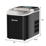 Costway Portable Ice Maker Machine Countertop 26LBS/24H LCD Display w/Ice Scoop Black