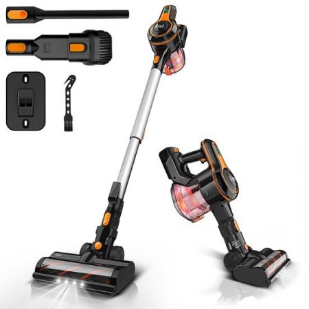 INSE 6-in-1 Cordless Vacuum Cleaner with 250W Brushless Motor 23Kpa Stick Vacuum for Hard Floors Carpet Pet Hair