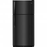 Frigidaire FFTR1821TB 30" Top Freezer Refrigerator with 18 cu. ft. Total Capacity, 2 Full Width Glass SpaceWise Refrigerator Shelves, 1 Full Width Wire Freezer Shelf, and Reversible Door, in Black