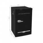 Frigidaire 3.2 Cu. ft. Retro Compact Refrigerator with Side Bottle Opener EFR376, Black