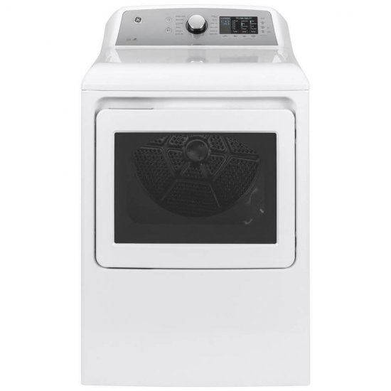 GE GTD72GBSNWS 7.4 Cu. Ft. 12-Cycle Electric Dryer with HE Sensor Dry