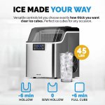 Newair Countertop Clear Ice Maker, 45 lbs. of Ice a Day - NIM045SS00