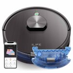 ILIFE A10-W Mopping, Robot Vacuum and Mop 2-in-1, Wi-Fi, Smart Laser Navigation, 2-in-1 Roller Brush