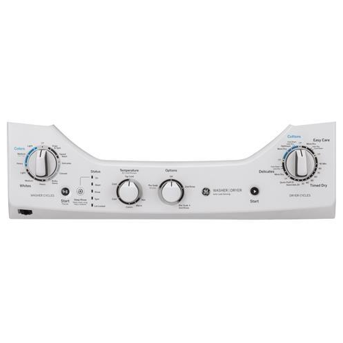 GE GUD24GSSMWW 24 Spacemaker Series Washer and Gas Dryer with Multi wash Cycles Rinse Temperature Auto Loading Sensing Rotary Electronic Controls and Spin Speed Combination in White